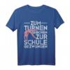 Zum Turnen geboren zur Schule gezwungen Turnen T-Shirt – Perfektes Geschenk für Turnerinnen, Gymnastinnen & Akrobatikfans zu Weihnachten & Geburtstag