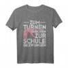 Zum Turnen geboren zur Schule gezwungen Turnen T-Shirt – Perfektes Geschenk für Turnerinnen, Gymnastinnen & Akrobatikfans zu Weihnachten & Geburtstag