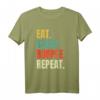 Eat Sleep Burpee Repeat Fitness T-Shirt - Lustiges Retro Workout Shirt für Fitnessstudio und Training