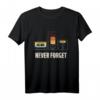 Never Forget Video Floppy Disc & Kassette Retro T-Shirt – Nostalgisches Technik-Design für Vintage-Liebhaber & Geschenkideen