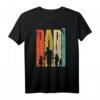 Dad hoch 3 Papa T-Shirt – Dreifacher Vater mit Kinder-Silhouette, Vintage Look, ideales Geschenk zur Geburt, Babyparty & Vatertag