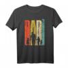 Dad hoch 3 Papa T-Shirt – Dreifacher Vater mit Kinder-Silhouette, Vintage Look, ideales Geschenk zur Geburt, Babyparty & Vatertag