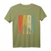 Dad hoch 3 Papa T-Shirt – Dreifacher Vater mit Kinder-Silhouette, Vintage Look, ideales Geschenk zur Geburt, Babyparty & Vatertag