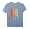 Dad hoch 3 Papa T-Shirt – Dreifacher Vater mit Kinder-Silhouette, Vintage Look, ideales Geschenk zur Geburt, Babyparty & Vatertag