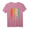 Dad hoch 3 Papa T-Shirt – Dreifacher Vater mit Kinder-Silhouette, Vintage Look, ideales Geschenk zur Geburt, Babyparty & Vatertag