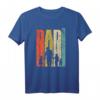Dad hoch 3 Papa T-Shirt – Dreifacher Vater mit Kinder-Silhouette, Vintage Look, ideales Geschenk zur Geburt, Babyparty & Vatertag