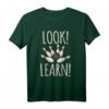 Look! Learn! - Bowling Angeber T-Shirt mit Bowlingkugel - Lustiges Retro Design für Bowlingturniere, Liga & Freunde