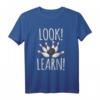 Look! Learn! - Bowling Angeber T-Shirt mit Bowlingkugel - Lustiges Retro Design für Bowlingturniere, Liga & Freunde