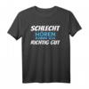 Schlecht hören kann ich Ironie - Lustiges Männer T-Shirt mit ironischem Spruch für Büro, Freizeit & Freunde