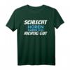 Schlecht hören kann ich Ironie - Lustiges Männer T-Shirt mit ironischem Spruch für Büro, Freizeit & Freunde