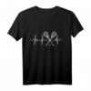 Lacrosse Herzschlag T-Shirt für Spieler, Fans und Trainer – Lustiges Lacrosse Geschenk mit Herzlinie für Lacrosse Begeisterte
