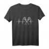 Lacrosse Herzschlag T-Shirt für Spieler, Fans und Trainer – Lustiges Lacrosse Geschenk mit Herzlinie für Lacrosse Begeisterte