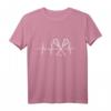 Lacrosse Herzschlag T-Shirt für Spieler, Fans und Trainer – Lustiges Lacrosse Geschenk mit Herzlinie für Lacrosse Begeisterte