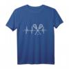 Lacrosse Herzschlag T-Shirt für Spieler, Fans und Trainer – Lustiges Lacrosse Geschenk mit Herzlinie für Lacrosse Begeisterte