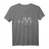 Lacrosse Herzschlag T-Shirt für Spieler, Fans und Trainer – Lustiges Lacrosse Geschenk mit Herzlinie für Lacrosse Begeisterte