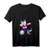 Dabbing Husky Hund Kroatien Volleyball T-Shirt mit kroatischer Flagge - Lustiges Fan-Shirt für Volleyballfans, Spieler & Trainer