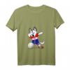 Dabbing Husky Hund Kroatien Volleyball T-Shirt mit kroatischer Flagge - Lustiges Fan-Shirt für Volleyballfans, Spieler & Trainer