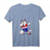 Dabbing Husky Hund Kroatien Volleyball T-Shirt mit kroatischer Flagge - Lustiges Fan-Shirt für Volleyballfans, Spieler & Trainer