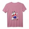 Dabbing Husky Hund Kroatien Volleyball T-Shirt mit kroatischer Flagge - Lustiges Fan-Shirt für Volleyballfans, Spieler & Trainer