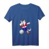 Dabbing Husky Hund Kroatien Volleyball T-Shirt mit kroatischer Flagge - Lustiges Fan-Shirt für Volleyballfans, Spieler & Trainer