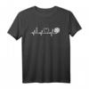 I Love Volleyball T-Shirt – Herzschlag Design für Fans, Spieler & Sportbegeisterte, Perfekt für Strand und Indoor Volleyball
