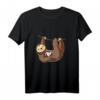Lustiges Faultier Volleyball T-Shirt - Beachvolleyball Geschenk für Damen, Herren und Teams