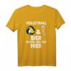 Lustiges Volleyball und Bier T-Shirt für Spieler, Teammitglieder & Freunde – Perfektes Geschenk für Volleyballfans und -spieler