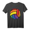 Volleyball Ball Gay Pride LGBT Rainbow Flag T-Shirt – Unterstütze die LGBTQ+ Community bei Pride-Paraden und Sportevents
