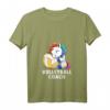 Damen Volleyball-Trainer T-Shirt mit Einhorn und V-Ausschnitt – Süßes Beachvolleyball-Design für Mannschaft und Fans