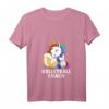 Damen Volleyball-Trainer T-Shirt mit Einhorn und V-Ausschnitt – Süßes Beachvolleyball-Design für Mannschaft und Fans