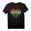 Volleyball Heart LGBTQ Rainbow Flag Gay Pride Ally T-Shirt – Support & Celebrate LGBTQ Community