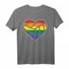 Volleyball Heart LGBTQ Rainbow Flag Gay Pride Ally T-Shirt – Support & Celebrate LGBTQ Community