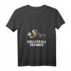 Damen Volleyball Trainer T-Shirt - Lustiges Faultier mit Volleyball V-Ausschnitt für Trainer und Teammitglieder