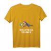 Damen Volleyball Trainer T-Shirt - Lustiges Faultier mit Volleyball V-Ausschnitt für Trainer und Teammitglieder