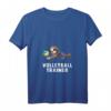 Damen Volleyball Trainer T-Shirt - Lustiges Faultier mit Volleyball V-Ausschnitt für Trainer und Teammitglieder