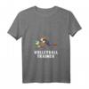 Damen Volleyball Trainer T-Shirt - Lustiges Faultier mit Volleyball V-Ausschnitt für Trainer und Teammitglieder