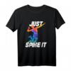 Just Spike It! Watercolor Volleyball Player T-Shirt – Perfektes Geschenk für Volleyballfans, Spieler & Beach Volleyball Enthusiasten