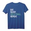 Eat Sleep Volleyball Repeat T-Shirt for Girls and Women - Perfect Gift for Holidays, Birthdays, and Special Occasions