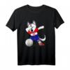 Kroatien Volleyball T-Shirt mit Husky Dabbing - Lustiges Fan-Shirt mit kroatischer Flagge für Volleyballfans, Spieler & Coaches