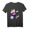 Kroatien Volleyball T-Shirt mit Husky Dabbing - Lustiges Fan-Shirt mit kroatischer Flagge für Volleyballfans, Spieler & Coaches