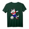 Kroatien Volleyball T-Shirt mit Husky Dabbing - Lustiges Fan-Shirt mit kroatischer Flagge für Volleyballfans, Spieler & Coaches