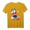 Kroatien Volleyball T-Shirt mit Husky Dabbing - Lustiges Fan-Shirt mit kroatischer Flagge für Volleyballfans, Spieler & Coaches