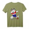Kroatien Volleyball T-Shirt mit Husky Dabbing - Lustiges Fan-Shirt mit kroatischer Flagge für Volleyballfans, Spieler & Coaches