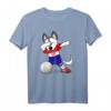 Kroatien Volleyball T-Shirt mit Husky Dabbing - Lustiges Fan-Shirt mit kroatischer Flagge für Volleyballfans, Spieler & Coaches