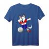 Kroatien Volleyball T-Shirt mit Husky Dabbing - Lustiges Fan-Shirt mit kroatischer Flagge für Volleyballfans, Spieler & Coaches