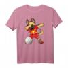 Dabbing German Shepherd Volleyball T-Shirt für Mazedonische Fans - Lustiges Sportoutfit für Volleyballspieler, Trainer und Turnierjubler