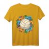 Volleyball & Blumen T-Shirt – Florale Sportkunst für Volleyballspieler und Fans, Perfekt als Halloween-Geschenk