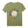 Volleyball & Blumen T-Shirt – Florale Sportkunst für Volleyballspieler und Fans, Perfekt als Halloween-Geschenk