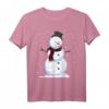 Dabbing Volleyball Snowman Christmas T-Shirt - Funny Holiday Gift for Volleyball Players, Fans & Teams