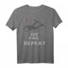 Try, Fail, Repeat Wakeboard T-Shirt – Witziges Wassersport Design für Wakeboarder, Wasserskifahrer, Lehrer & Familiengeschenk zu Weihnachten & Geburtstag